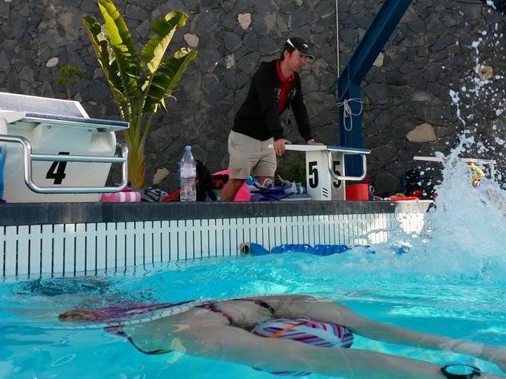 Swim for Tri 1-2-1 coaching training image with central snorkel